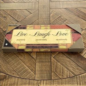 NWT LIVE/LAUGH/LOVE Wall art
